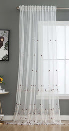 Gardine Raschel Stickerei Design »Florenz« Multiband für Gardinenschiene und Gardinenstange Elegante Fensterdekoration 2023200 Gardinenschal 593A0183-1 | gerdinenbox.com