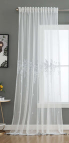 Gardine Raschel Stickerei Design »Florenz« Multiband für Gardinenschiene und Gardinenstange Elegante Fensterdekoration 2023200 Gardinenschal 593A0194-1 | gerdinenbox.com