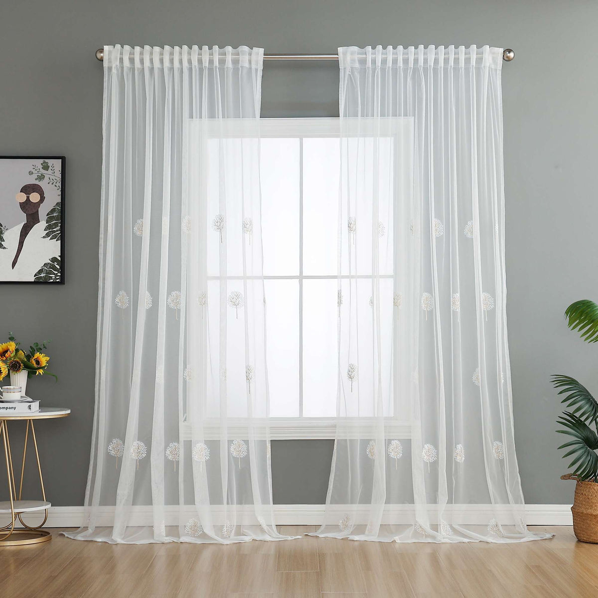 Gardine Raschel Stickerei Design »Florenz« Multiband für Gardinenschiene und Gardinenstange Elegante Fensterdekoration 2023200 Gardinenschal 593A0206 | gerdinenbox.com