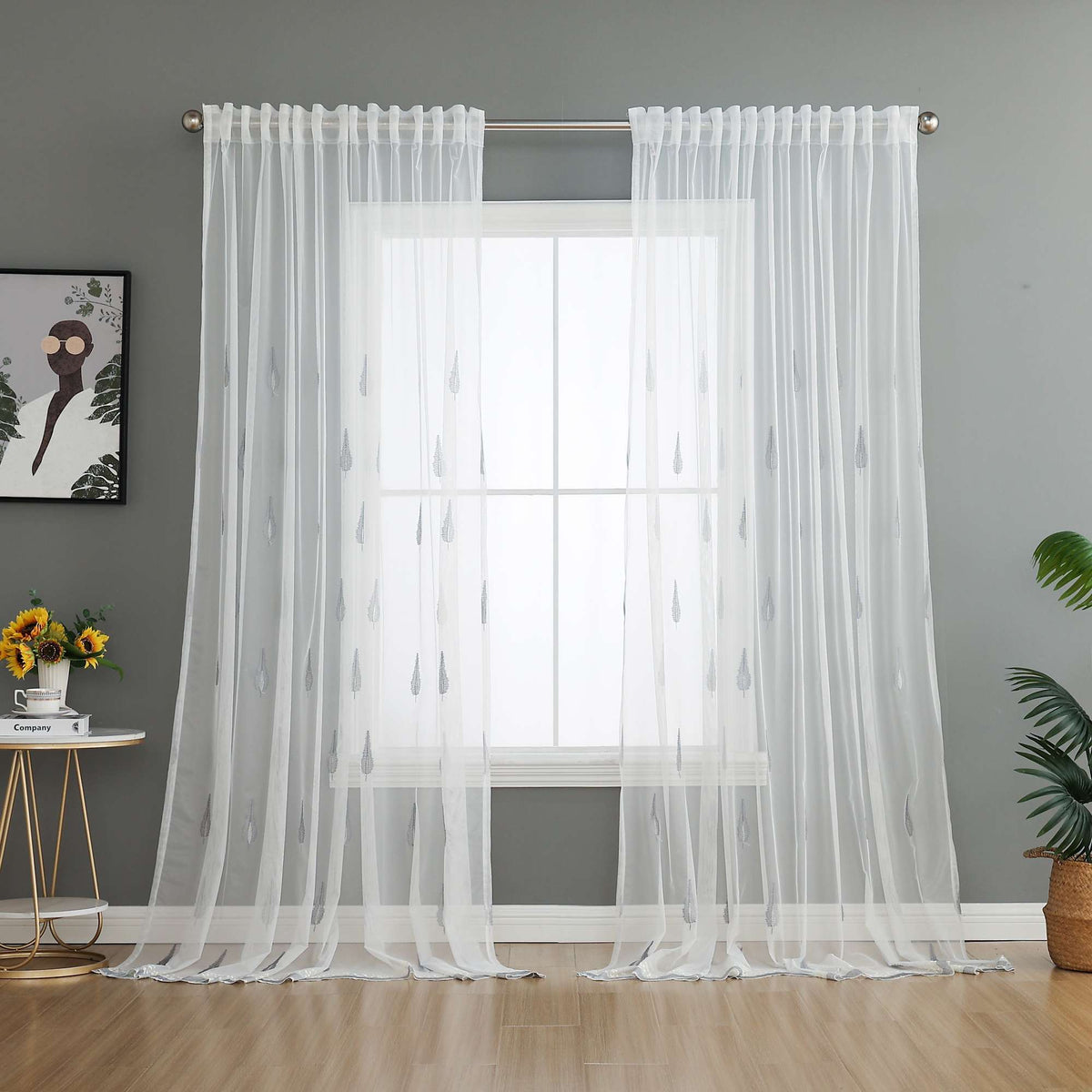 Gardine Raschel Stickerei Design »Florenz« Multiband für Gardinenschiene und Gardinenstange Elegante Fensterdekoration 2023200 Gardinenschal 593A0222 | gerdinenbox.com