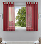 2er-Pack Gardinen Transparent Vorhang Set Wohnzimmer Voile Schlaufenschal mit Bleibandabschluß 61000CN Bordeaux HxB 175x140 cm Gardinen Set 61000CNbordeaux-175 | gerdinenbox.com