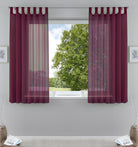 2er-Pack Gardinen Transparent Vorhang Set Wohnzimmer Voile Schlaufenschal mit Bleibandabschluß 61000CN Brombeere HxB 175x140 cm Gardinen Set 61000CNbrombeere-175 | gerdinenbox.com