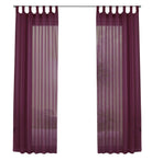 2er-Pack Gardinen Transparent Vorhang Set Wohnzimmer Voile Schlaufenschal mit Bleibandabschluß 61000CN Gardinen Set 61000CNbrombeere-frei_1 | gerdinenbox.com