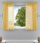 2er-Pack Gardinen Transparent Vorhang Set Wohnzimmer Voile Schlaufenschal mit Bleibandabschluß 61000CN Gelb HxB 175x140 cm Gardinen Set 61000CNgelb-175 | gerdinenbox.com