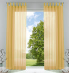 2er-Pack Gardinen Transparent Vorhang Set Wohnzimmer Voile Schlaufenschal mit Bleibandabschluß 61000CN Gelb HxB 245x140 cm Gardinen Set 61000CNgelb | gerdinenbox.com