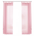 2er-Pack Gardinen Transparent Vorhang Set Wohnzimmer Voile Schlaufenschal mit Bleibandabschluß 61000CN Gardinen Set 61000CNhellrosa-frei | gerdinenbox.com