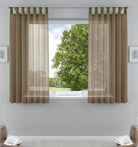 2er-Pack Gardinen Transparent Vorhang Set Wohnzimmer Voile Schlaufenschal mit Bleibandabschluß 61000CN Nougat HxB 175x140 cm Gardinen Set 61000CNnougat-175 | gerdinenbox.com