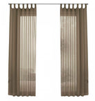 2er-Pack Gardinen Transparent Vorhang Set Wohnzimmer Voile Schlaufenschal mit Bleibandabschluß 61000CN Gardinen Set 61000CNnougat-frei | gerdinenbox.com