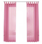 2er-Pack Gardinen Transparent Vorhang Set Wohnzimmer Voile Schlaufenschal mit Bleibandabschluß 61000CN Gardinen Set 61000CNrosa-frei | gerdinenbox.com