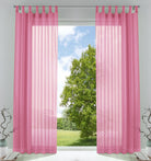 2er-Pack Gardinen Transparent Vorhang Set Wohnzimmer Voile Schlaufenschal mit Bleibandabschluß 61000CN Rosa HxB 225x140 cm Gardinen Set 61000CNrosa_e1746081-91ab-45f9-8ce6-286cca41bab1 | gerdinenbox.com