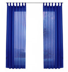 2er-Pack Gardinen Transparent Vorhang Set Wohnzimmer Voile Schlaufenschal mit Bleibandabschluß 61000CN Gardinen Set 61000CNroyalblau-frei | gerdinenbox.com