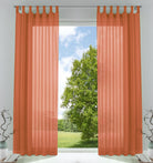 2er-Pack Gardinen Transparent Vorhang Set Wohnzimmer Voile Schlaufenschal mit Bleibandabschluß 61000CN Terrakotta HxB 225x140 cm Gardinen Set 61000CNterrakotta_412c3f3a-9428-476d-9119-a624cb6d1732 | gerdinenbox.com