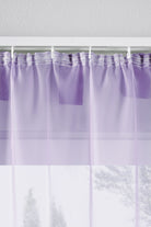 2er-Pack Gardinen Transparent Vorhang Set Wohnzimmer Voile Schlaufenschal mit Bleibandabschluß 61000CN Gardinen Set 61175_schiene_flieder | gerdinenbox.com