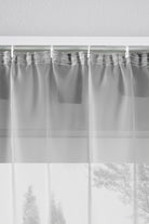 2er-Pack Gardinen Transparent Vorhang Set Wohnzimmer Voile Schlaufenschal mit Bleibandabschluß 61000CN Gardinen Set 61175_schiene_grau | gerdinenbox.com