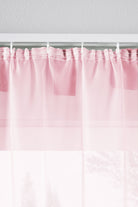 2er-Pack Gardinen Transparent Vorhang Set Wohnzimmer Voile Schlaufenschal mit Bleibandabschluß 61000CN Gardinen Set 61175_schiene_hellrosa | gerdinenbox.com