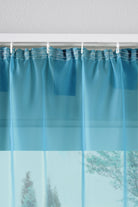 2er-Pack Gardinen Transparent Vorhang Set Wohnzimmer Voile Schlaufenschal mit Bleibandabschluß 61000CN Gardinen Set 61175_schiene_tuerkis | gerdinenbox.com
