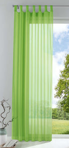 Schlaufenschal Gardine uni transparent Voile 61175 Apfelgrün HxB 225x140 cm Gardinenschal 61175apfelgruen_d18b376d-1f40-441e-a59f-2409a95d22e9 | gerdinenbox.com