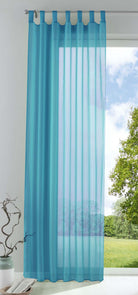 Schlaufenschal Gardine uni transparent Voile 61175 Blau HxB 225x140 cm Gardinenschal 61175blau_19aed733-6d85-41d1-9cd2-ea953070ea2e | gerdinenbox.com