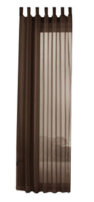 Schlaufenschal Gardine uni transparent Voile 61175 Gardinenschal 61175braun-crop | gerdinenbox.com
