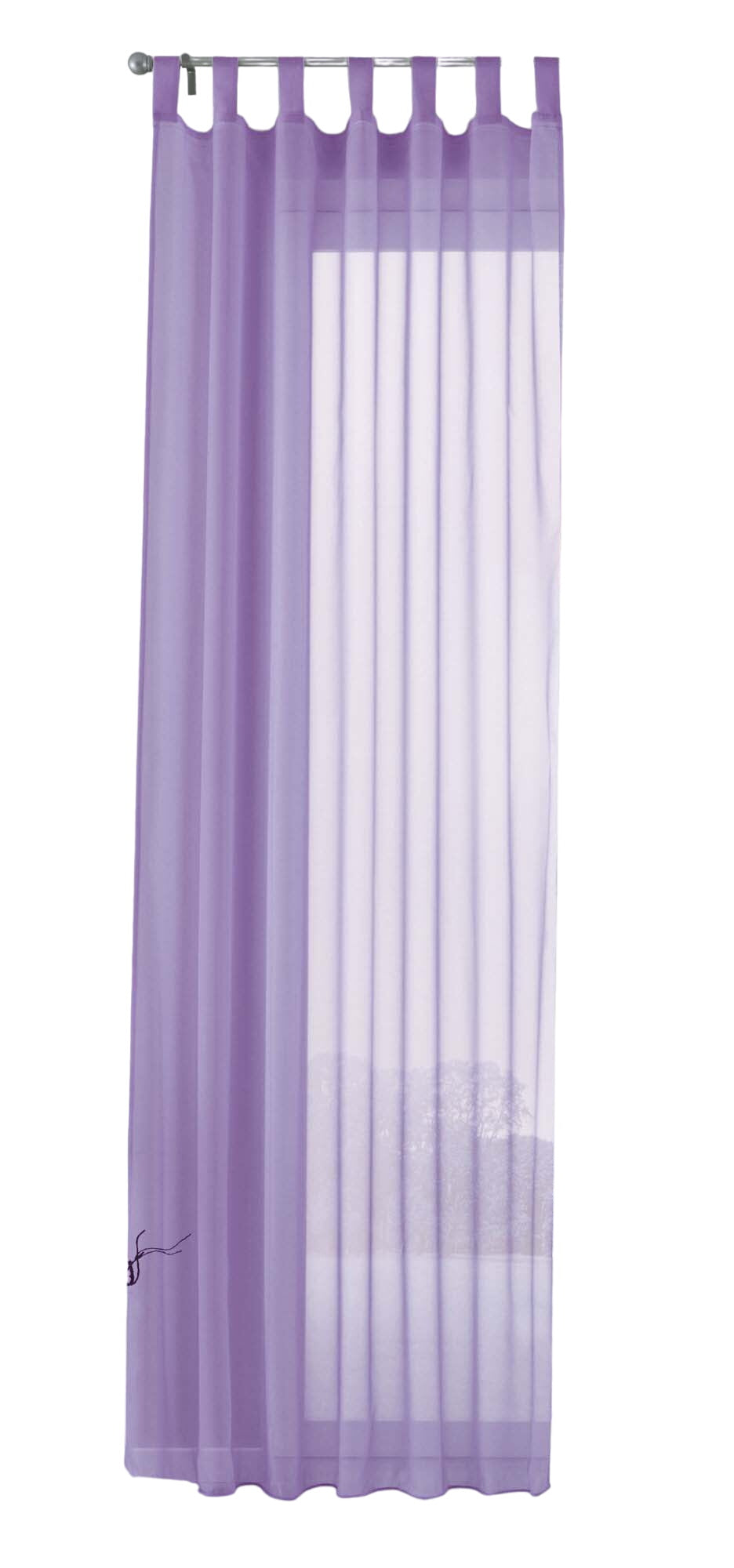 Schlaufenschal Gardine uni transparent Voile 61175 Gardinenschal 61175flieder-crop | gerdinenbox.com
