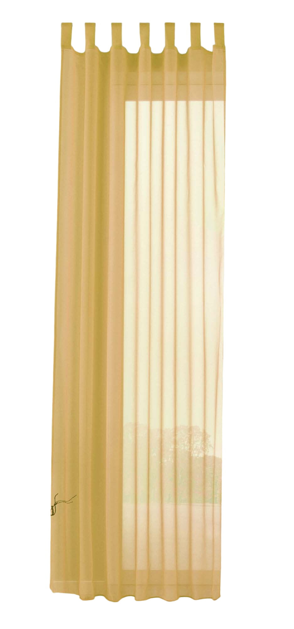 Schlaufenschal Gardine uni transparent Voile 61175 Gardinenschal 61175gelb-crop | gerdinenbox.com