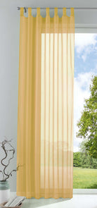 Schlaufenschal Gardine uni transparent Voile 61175 Gelb HxB 225x140 cm Gardinenschal 61175gelb_c3a9eea4-2e8d-4e89-9465-e88a35312f19 | gerdinenbox.com
