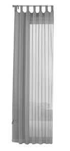 Schlaufenschal Gardine uni transparent Voile 61175 Gardinenschal 61175grau-crop | gerdinenbox.com