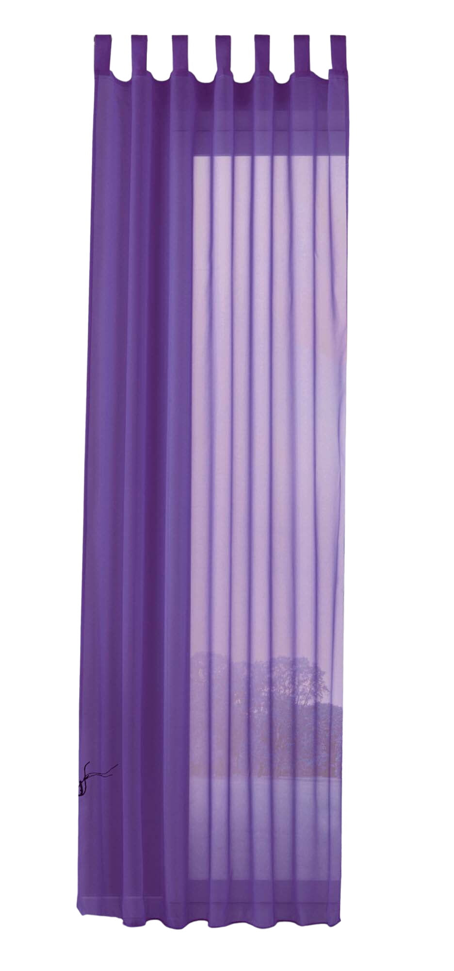 Schlaufenschal Gardine uni transparent Voile 61175 Gardinenschal 61175lila-crop | gerdinenbox.com