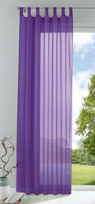 Schlaufenschal Gardine uni transparent Voile 61175 Lila HxB 245x140 cm Gardinenschal 61175lila | gerdinenbox.com