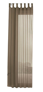 Schlaufenschal Gardine uni transparent Voile 61175 Gardinenschal 61175nougat-crop | gerdinenbox.com