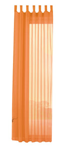 Schlaufenschal Gardine uni transparent Voile 61175 Gardinenschal 61175orange-crop | gerdinenbox.com