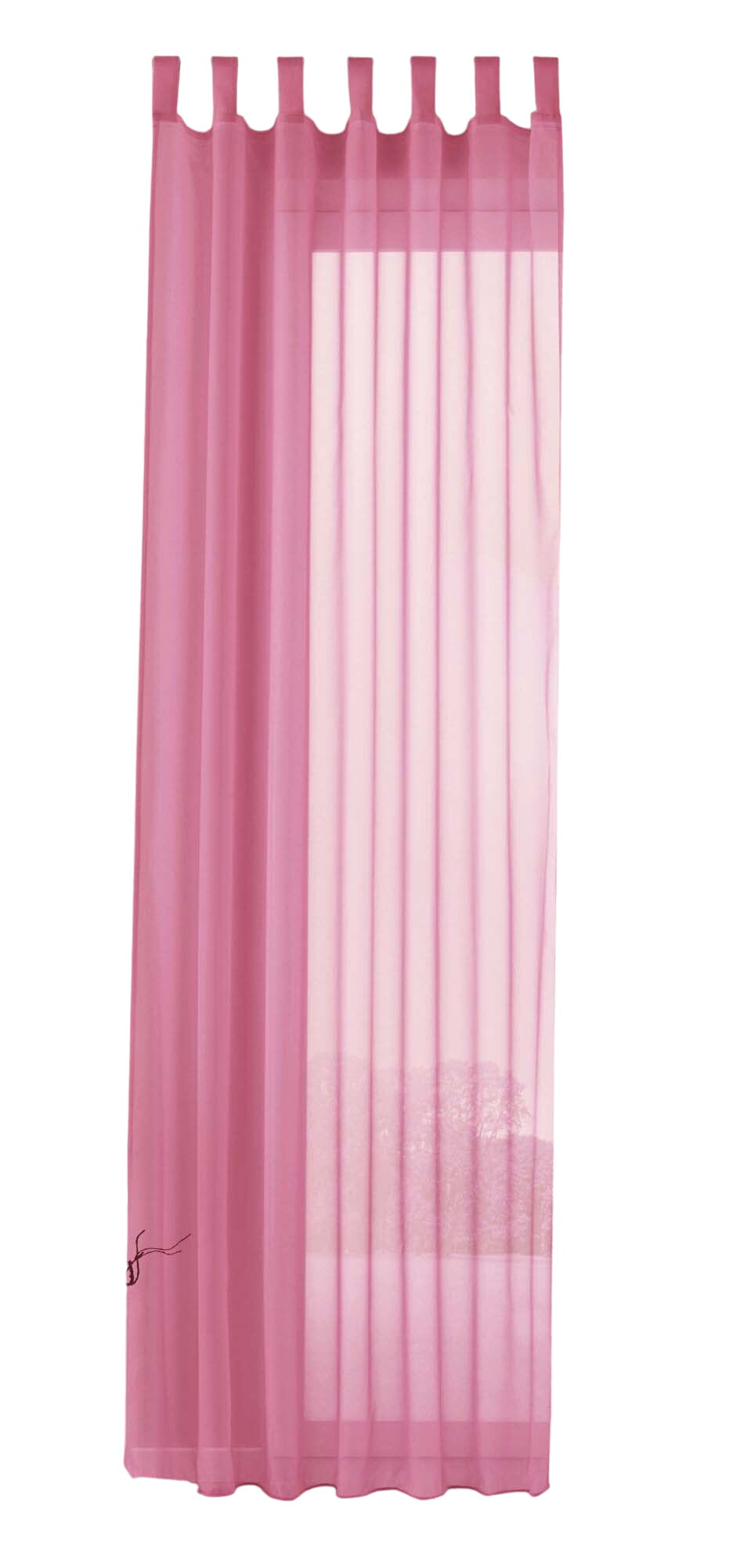 Schlaufenschal Gardine uni transparent Voile 61175 Gardinenschal 61175rosa-crop | gerdinenbox.com