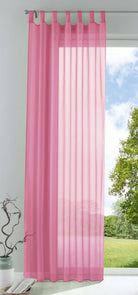 Schlaufenschal Gardine uni transparent Voile 61175 Rosa HxB 245x140 cm Gardinenschal 61175rosa | gerdinenbox.com