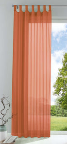 Schlaufenschal Gardine uni transparent Voile 61175 Terrakotta HxB 225x140 cm Gardinenschal 61175terrakotta_2a4749d3-1838-4611-8289-daef7d257a86 | gerdinenbox.com