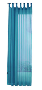 Schlaufenschal Gardine uni transparent Voile 61175 Gardinenschal 61175tuerkis-crop | gerdinenbox.com