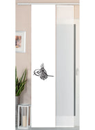 2er Set Schiebegardine Flächenvorhang Wildseide Optik und Voile Paneel 80400 Osmanli Schiebegardine 80400osmanli | gerdinenbox.com