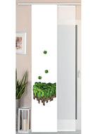2er Set Schiebegardine Flächenvorhang Wildseide Optik und Voile Paneel 80400 Pixel Schiebegardine 80400pixel | gerdinenbox.com