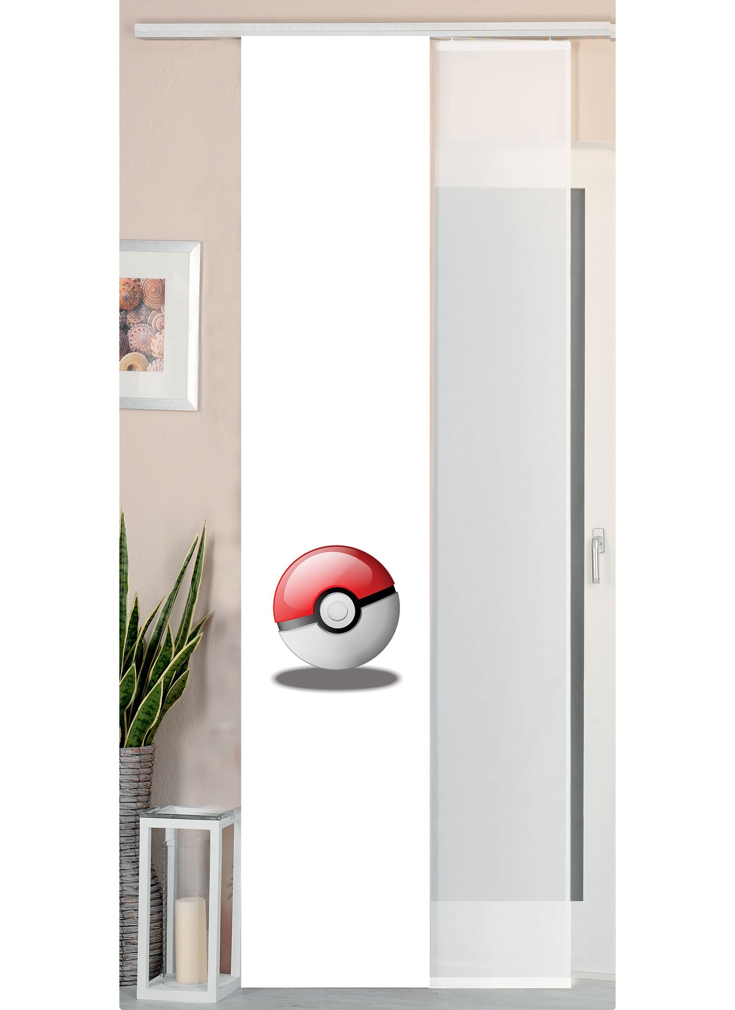 2er Set Schiebegardine Flächenvorhang Wildseide Optik und Voile Paneel 80400 Pokeball Schiebegardine 80400pokeball | gerdinenbox.com
