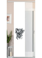 2er Set Schiebegardine Flächenvorhang Wildseide Optik und Voile Paneel 80400 Tattoo Schiebegardine 80400tattoo | gerdinenbox.com