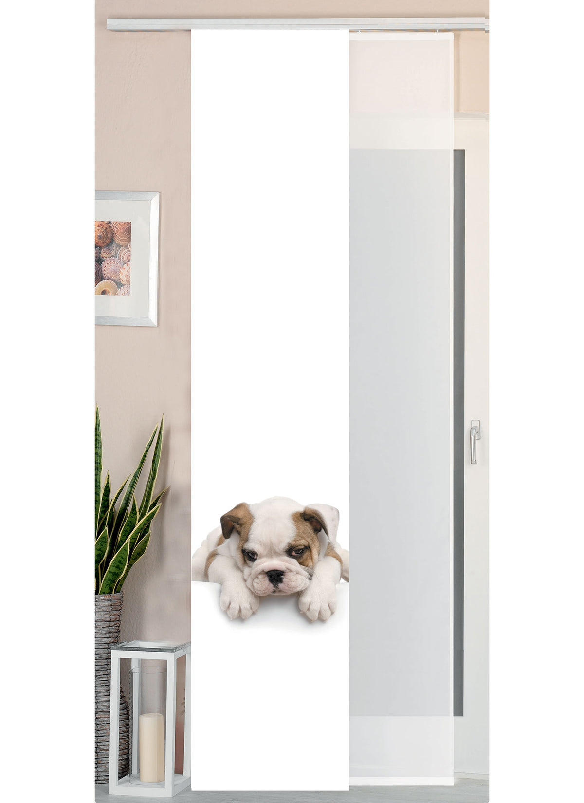 2er Set Schiebegardine Flächenvorhang Wildseide Optik und Voile Paneel 80400 Welpe Schiebegardine 80400welpe | gerdinenbox.com