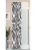 2er Set Schiebegardine Flächenvorhang Wildseide Optik und Voile Paneel 80400 Zebra Schiebegardine 80400zebra | gerdinenbox.com