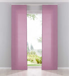 2er Pack Flächenvorhänge Schiebegardinen komplett Set Cationic blickdicht Leinen Optik natura seidenmatt Landhaus Stil 204411-2 Rosa Schiebegardine Fl_chenvorh_nge_rosa | gerdinenbox.com