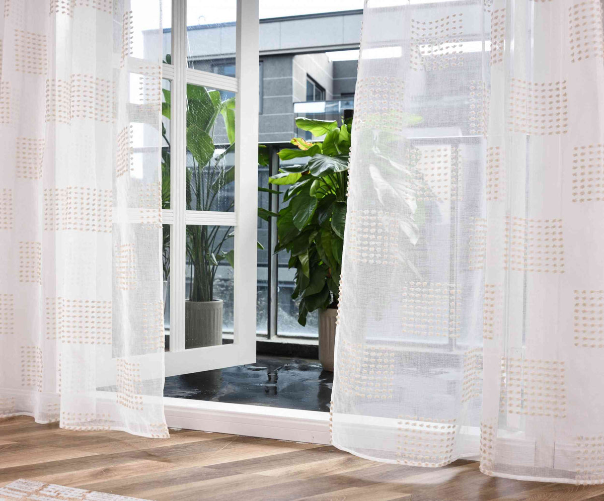Gardine »VALENCIA« Multiband Aufhängung Scherli Transparent Leinen-Optik 2023400-408S Gardinenschal Img1693_1_d1269f99-9d30-4e98-b686-d506c806daad | gerdinenbox.com