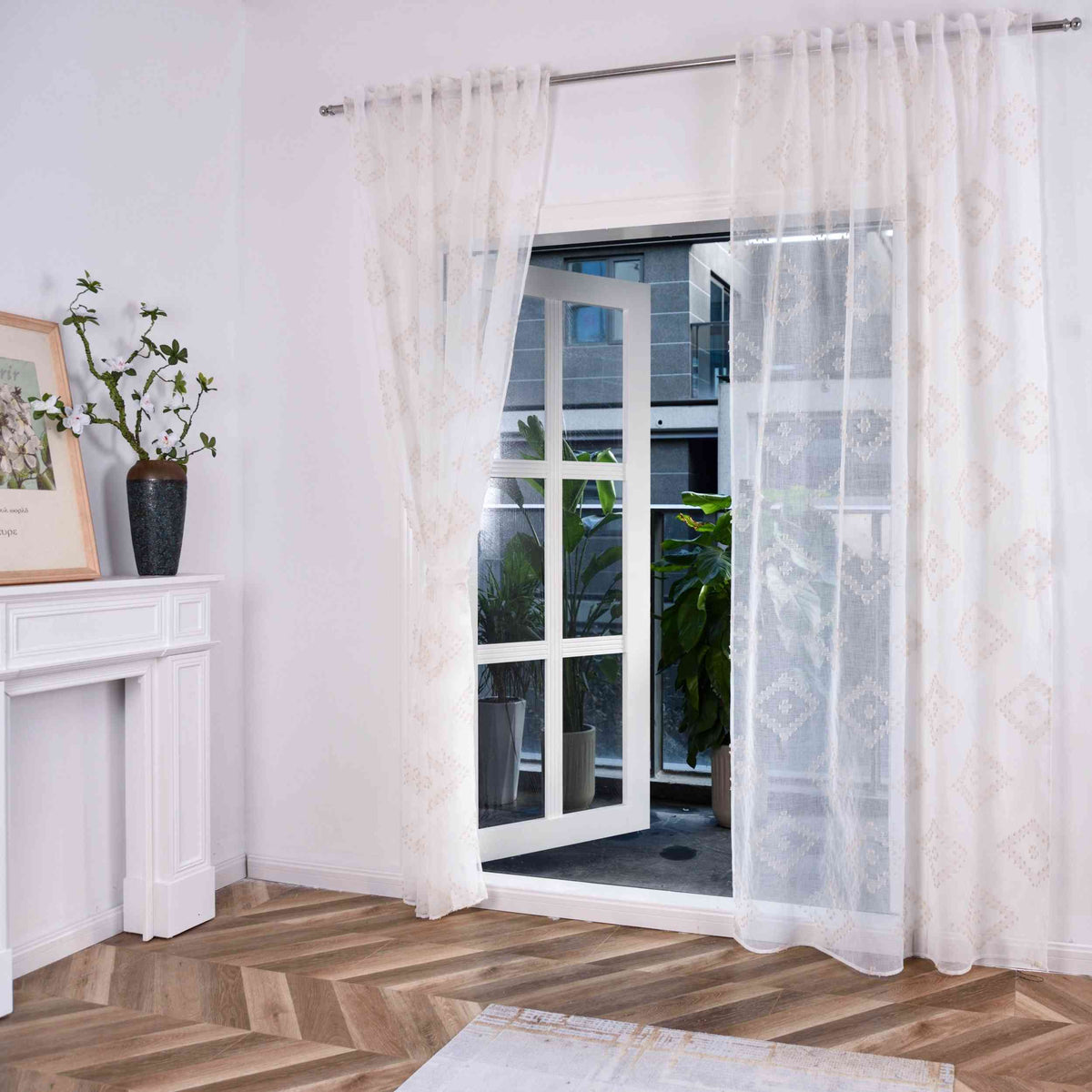 2er Set Gardine »VALENCIA« Multiband Aufhängung Scherli Transparent Leinen-Optik 2023400-408S-2 Gardinen Set Img1750 | gerdinenbox.com