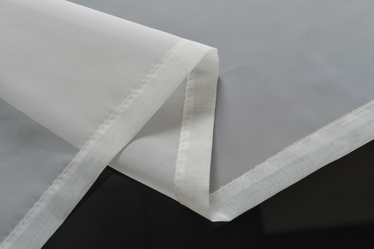 Doppel Raffrollo Palma Microsatin matt Voile Faltgardinen Faltrollo Schlaufenrollo mit Universalgardinenband 20410 Raffrollo Img29921 | gerdinenbox.com