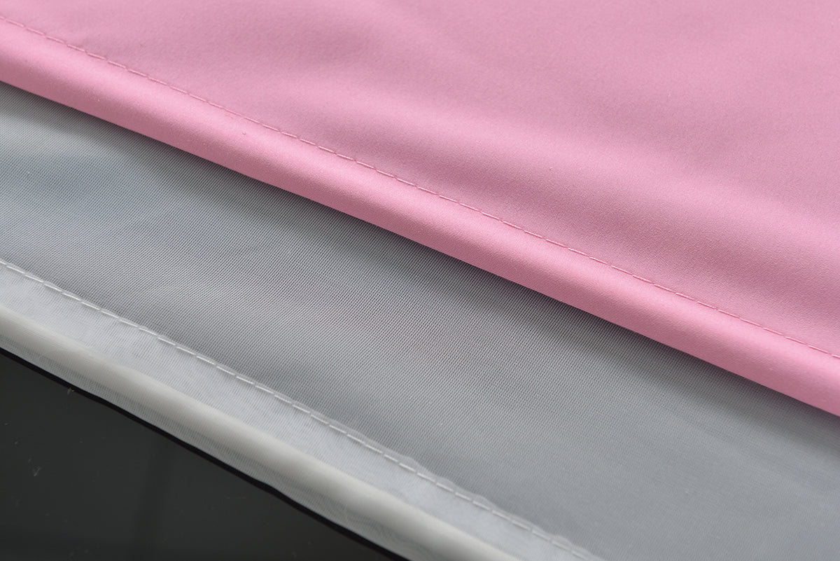 Doppel Raffrollo Palma Microsatin matt Voile Faltgardinen Faltrollo Schlaufenrollo mit Universalgardinenband 20410 Raffrollo Img29949 | gerdinenbox.com