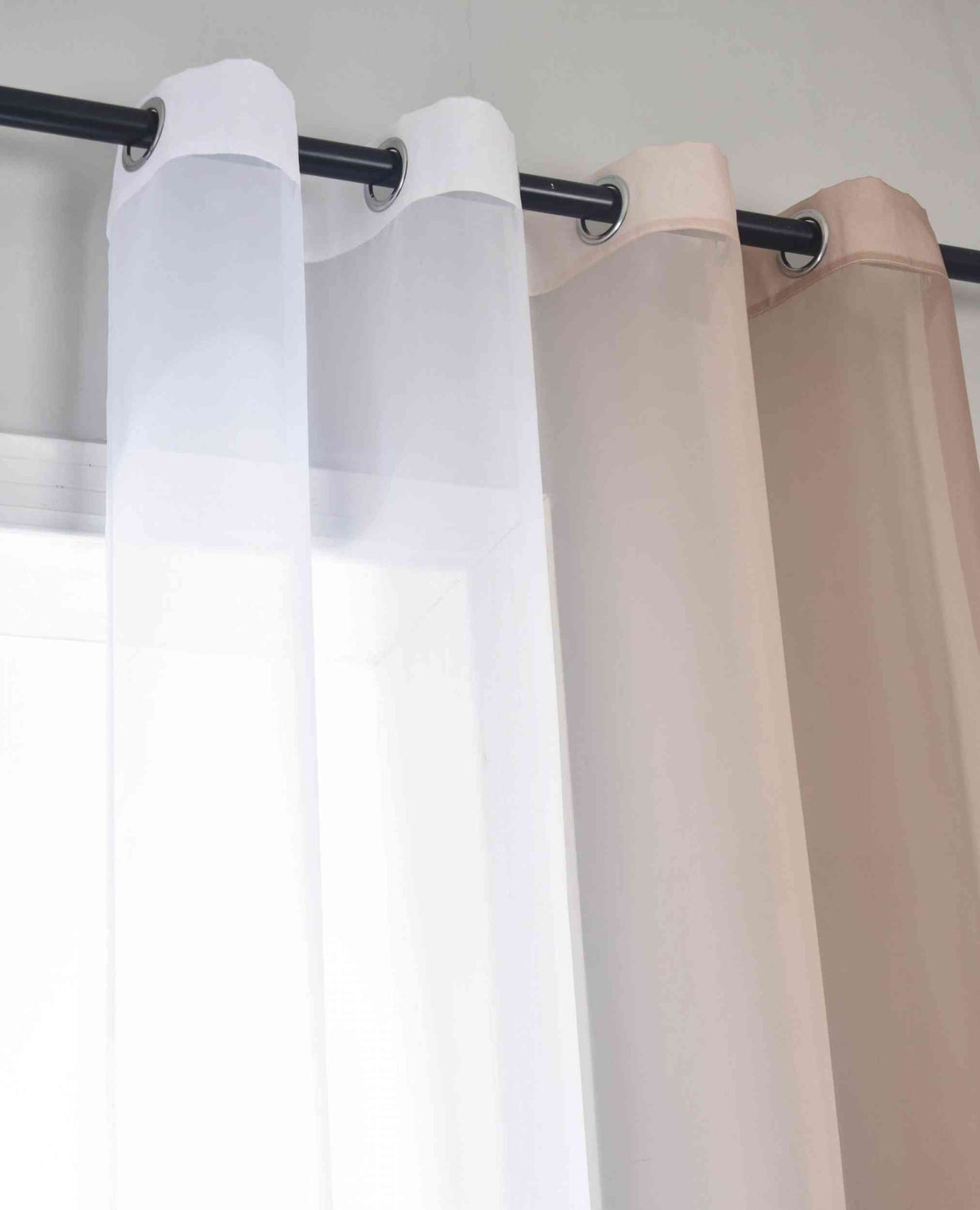 2er Pack Gardinen Vertikal Farbverlauf Druck Transparent »Modena« mit Ösen und Raffhalter, Vorhang, Dekoschal 10000183 Gardinen Set Img7410 | gerdinenbox.com