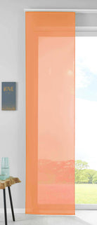 1er Set Schiebegardine Flächenvorhang Vorhang Gardine Voile Komplett mit Paneelwagen Beschwerungsstange 85589N Orange Schiebegardine Schiebegardine_orange | gerdinenbox.com