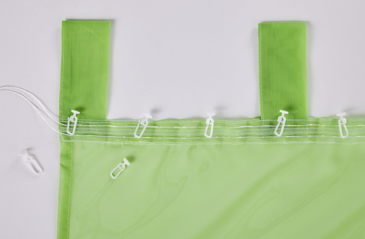 2er-Pack Gardinen Transparent Vorhang Set Wohnzimmer Voile Schlaufenschal mit Bleibandabschluß 61000CN Gardinen Set krausel_21 | gerdinenbox.com